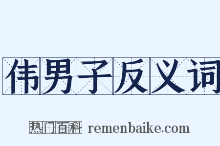 伟男子反义词是什么意思的图片